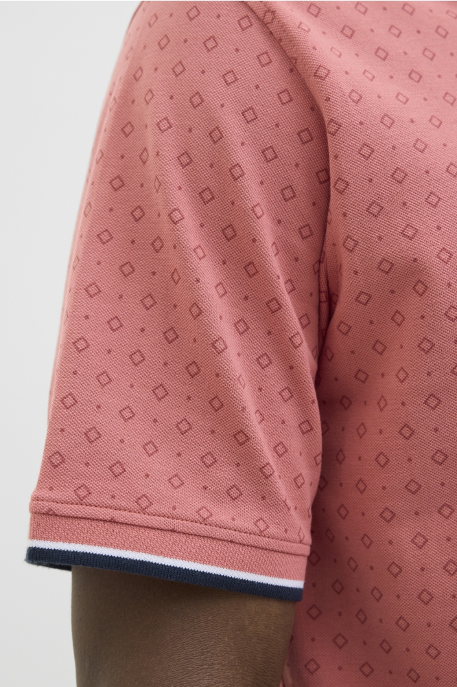 JPRPAULOS PLAY AOP BLU. SS POLO 12154548 Faded Rose/SLIM