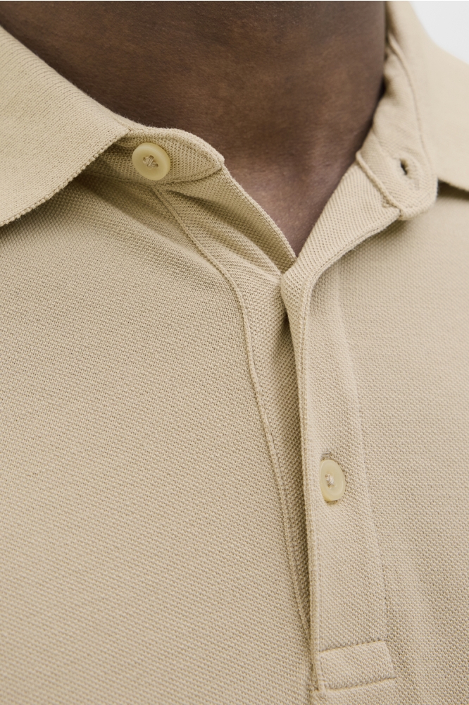 Jack & Jones taupe heren polo | Unique Selling Point