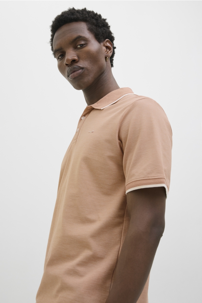 Jack & Jones roze heren polo | Close up