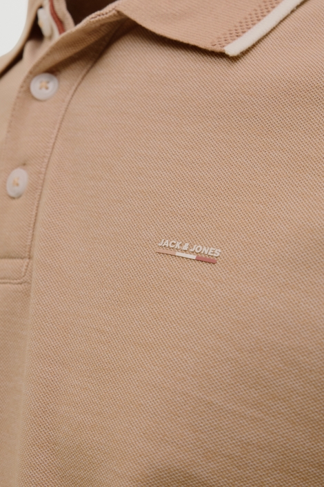 Jack & Jones roze heren polo | Close up