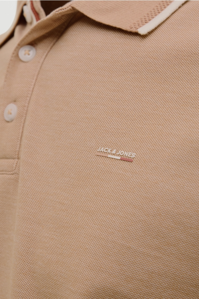 Jack & Jones roze heren polo | Close up