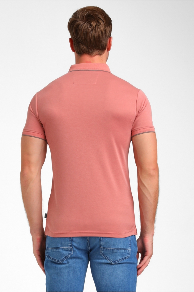 Gabbiano oranje heren polo | Model achteraanzicht