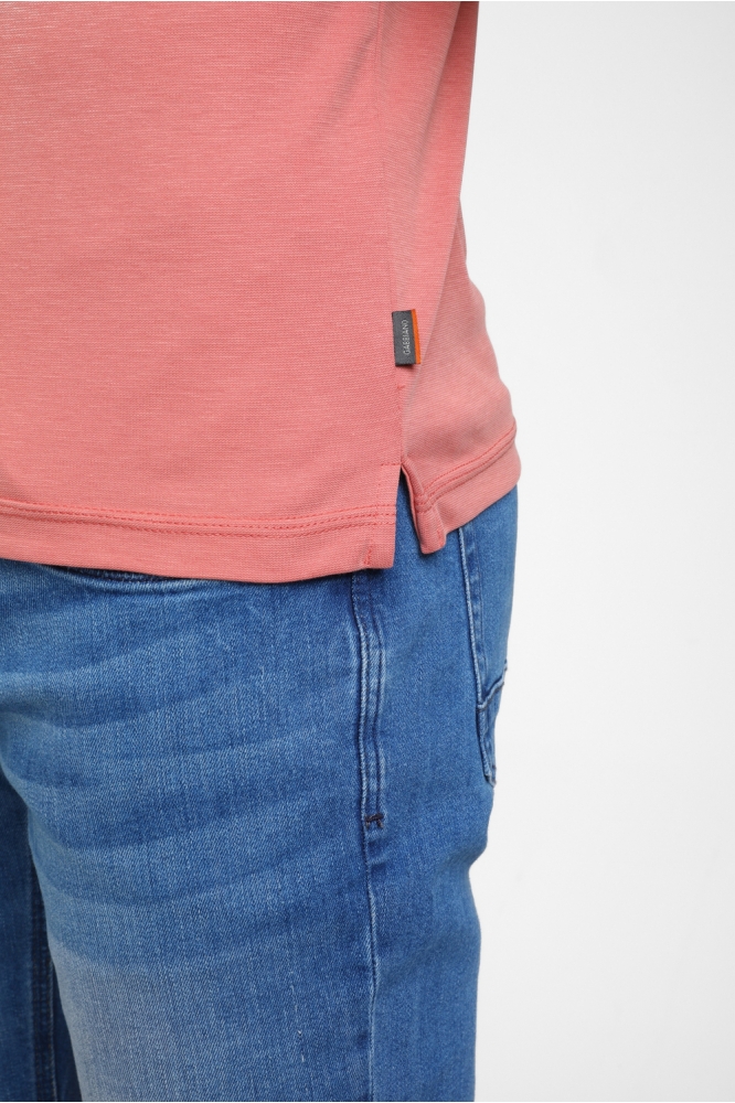 Gabbiano oranje heren polo | Close up