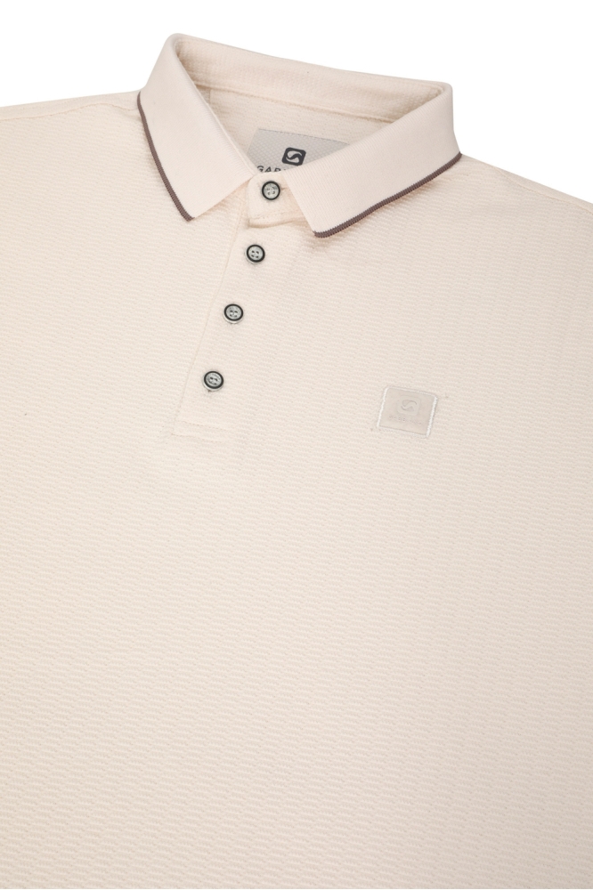 Gabbiano beige heren polo | Kleurstaal