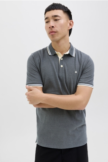 Jack & Jones Polo JJEPAULOS POLO SS NOOS 12136668 STORMY WEATHER