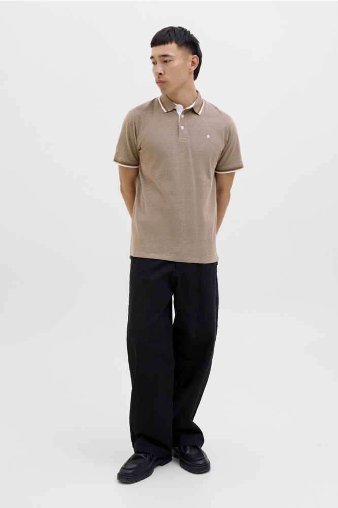 Jack & Jones taupe heren polo | Model