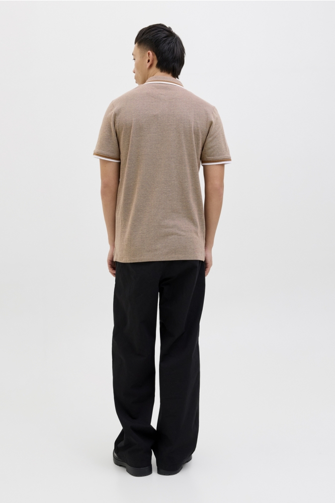 Jack & Jones taupe heren polo | Model