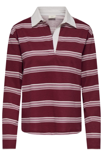 Jacqueline de Yong JDYDARLING L/S POLO SHIRT JRS 15354378 CABERNET/CD