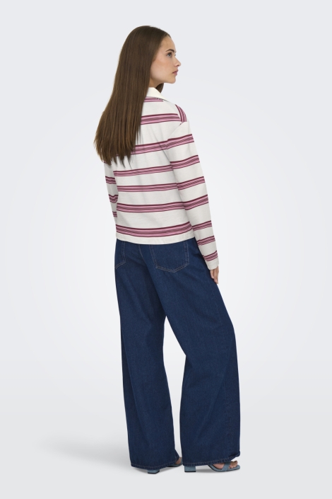 Jacqueline de Yong witte dames t-shirt | Model achteraanzicht