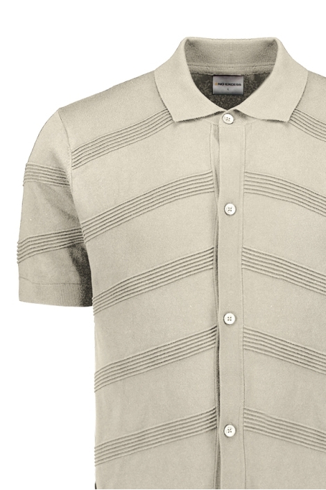 NO-EXCESS beige heren overhemd | Close up