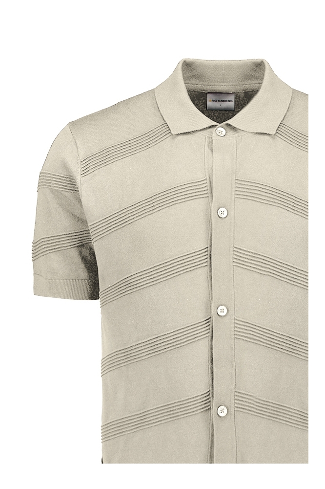 NO-EXCESS beige heren overhemd | Close up