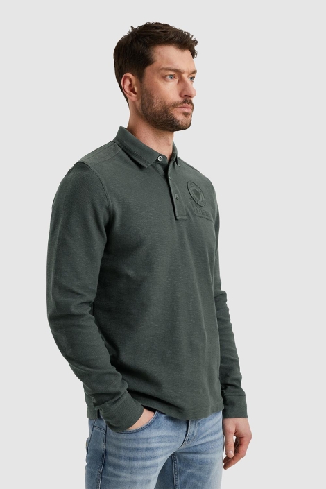PME legend groene heren polo | Model zijaanzicht