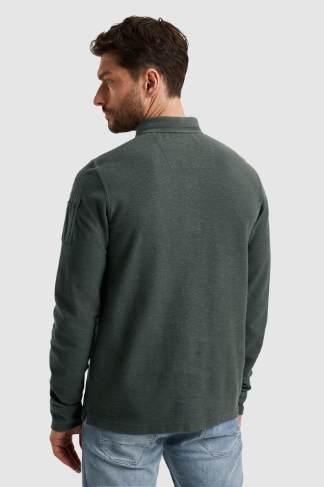 PME legend groene heren polo | Model achteraanzicht