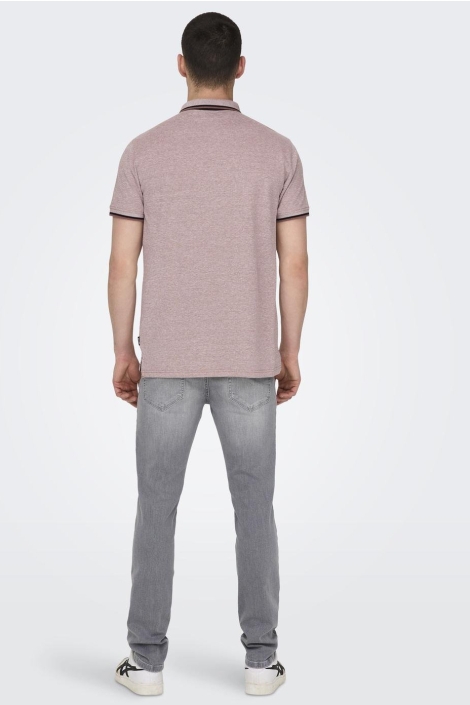 Only & Sons roze heren polo | Model