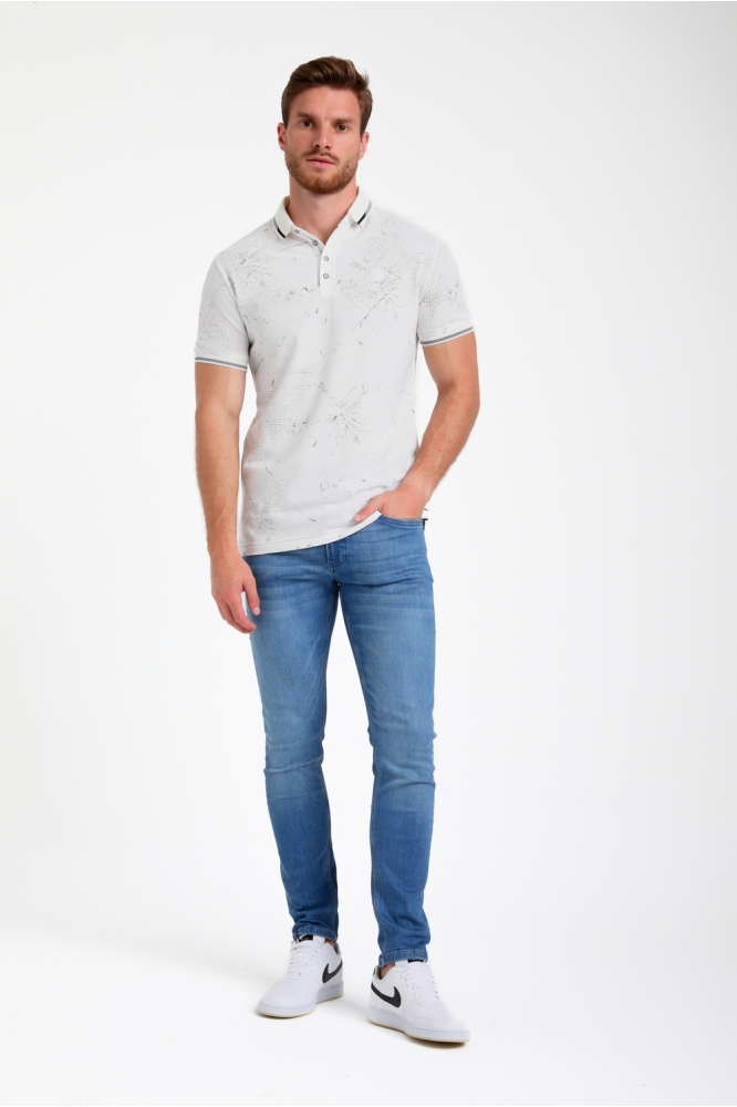 Gabbiano ecru heren polo | Model