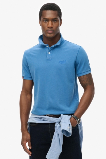 Superdry Polo VINT DESTROY POLO M1110439A MONACO BLUE