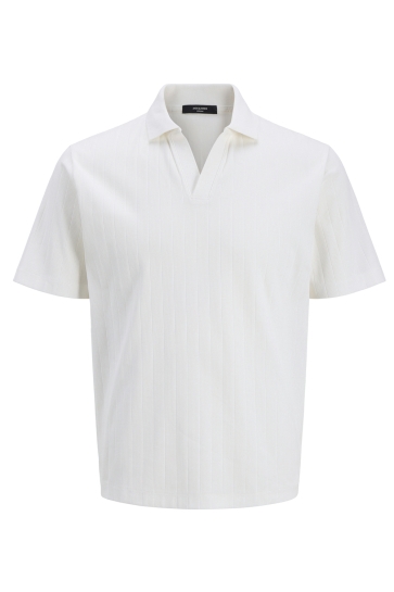 Jack & Jones Polo JPRSUMMER DESIGN RIB POLO SS SS25 12285717 CLOUD DANCER