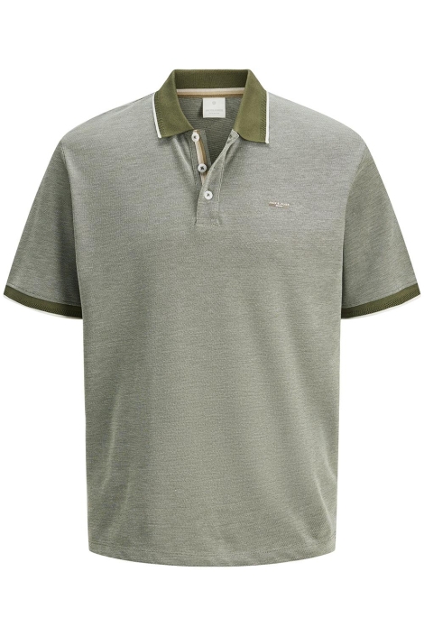 Jack & Jones groene heren polo | Vooraanzicht