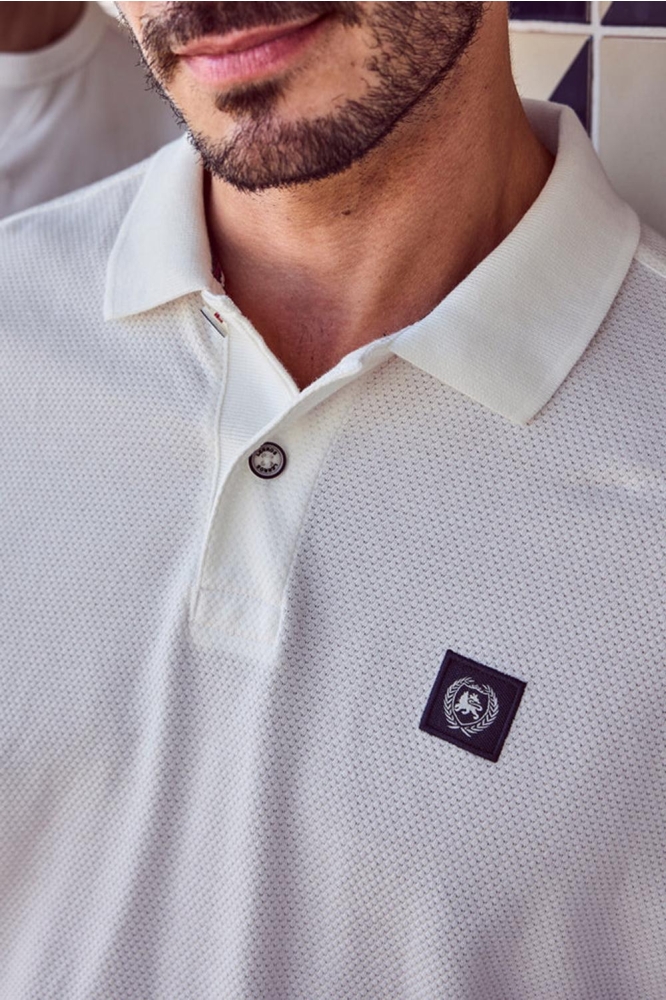 POLO IN ZACHTE WAFELPIQUE KWALITEIT 2543204 103 Broken white