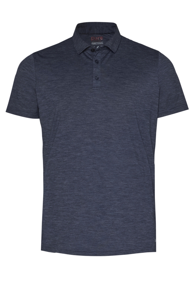 FUNCTIONAL POLO SLIM FIT HALBARM E11320-92930 130 PLAIN NAVY