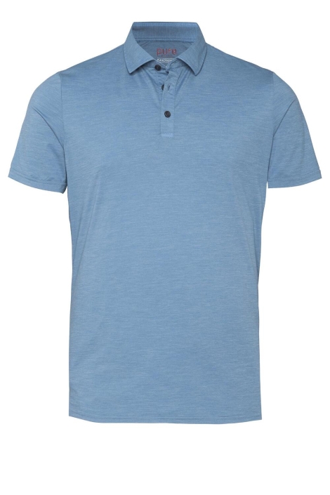Pure H. Tico blauwe heren polo | Vooraanzicht