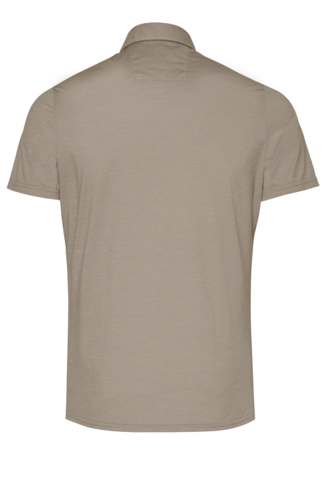 Pure H. Tico taupe heren polo | Achteraanzicht