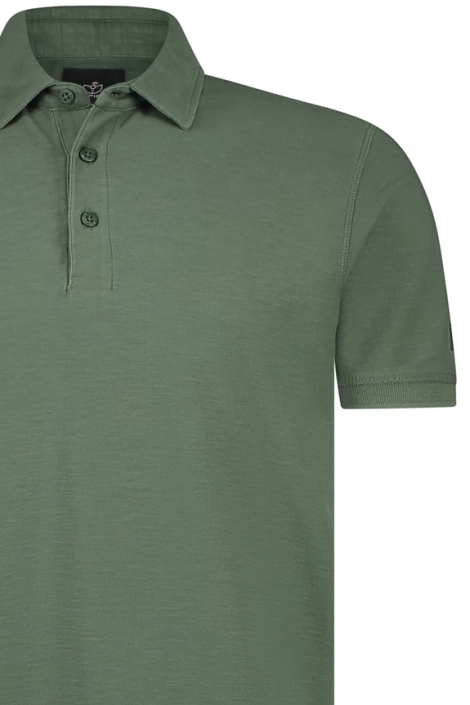 BlueFields groene heren polo | Close up