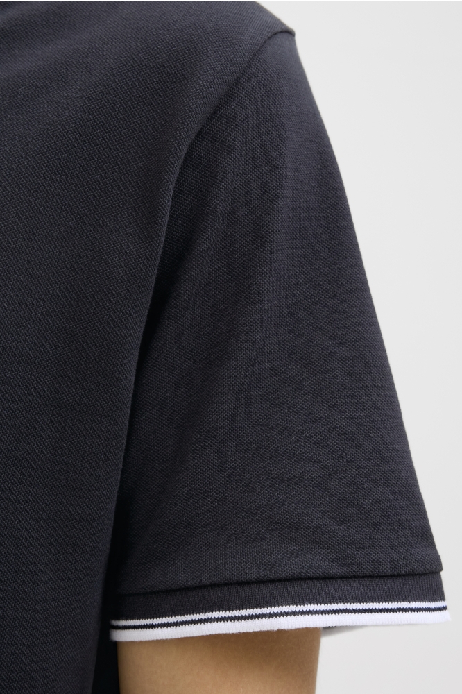 JJ Rebel zwarte heren polo | Kleurstaal