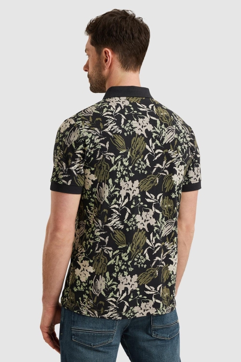 PME legend short sleeve polo printed fine piq