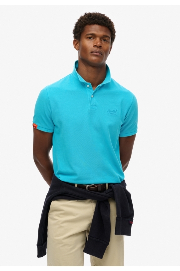 Superdry Polo VINT DESTROY POLO M1110439A BLUE LAGOON