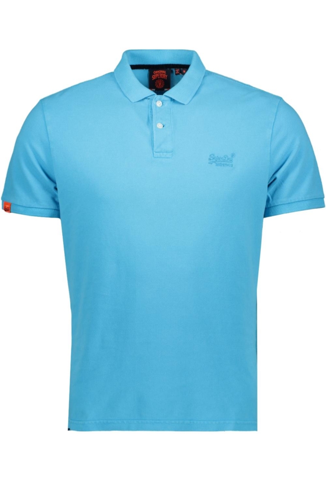 Superdry blauwe heren polo | Vooraanzicht