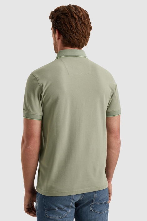 PME legend groene heren polo | Model achteraanzicht