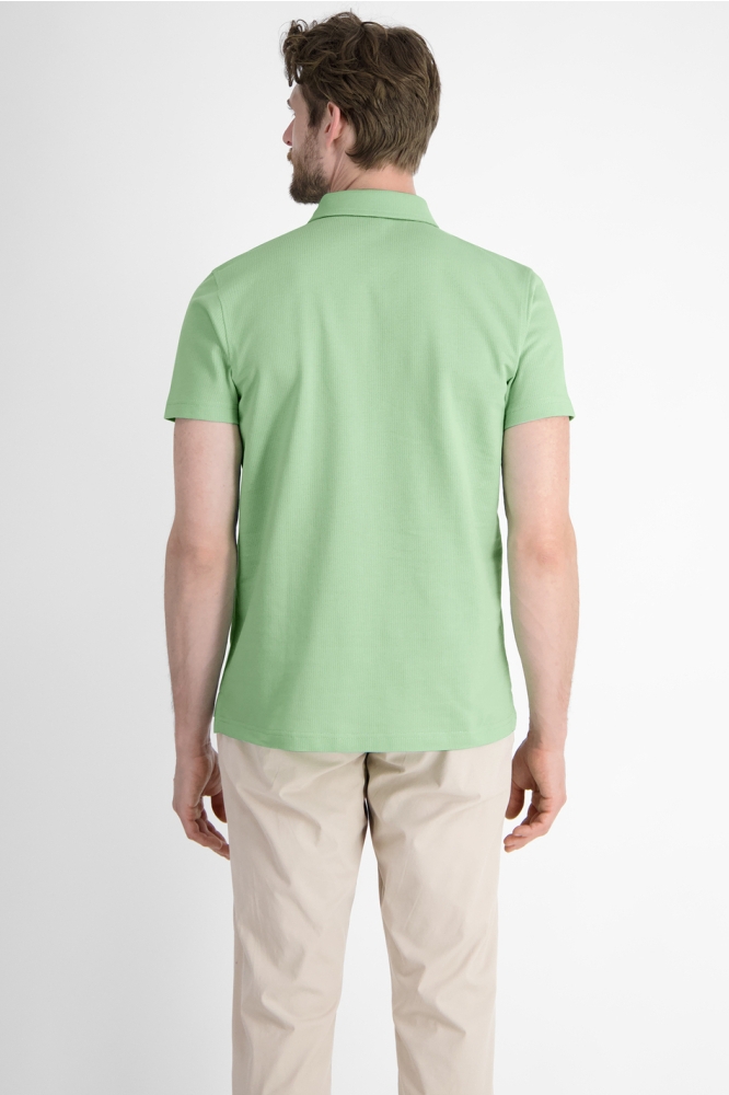Lerros groene heren polo | Model achteraanzicht