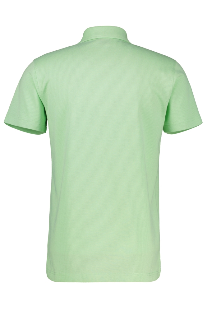 Lerros groene heren polo | Achteraanzicht