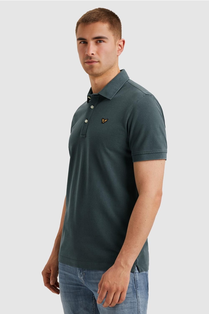 PME legend grijze heren polo | Model zijaanzicht