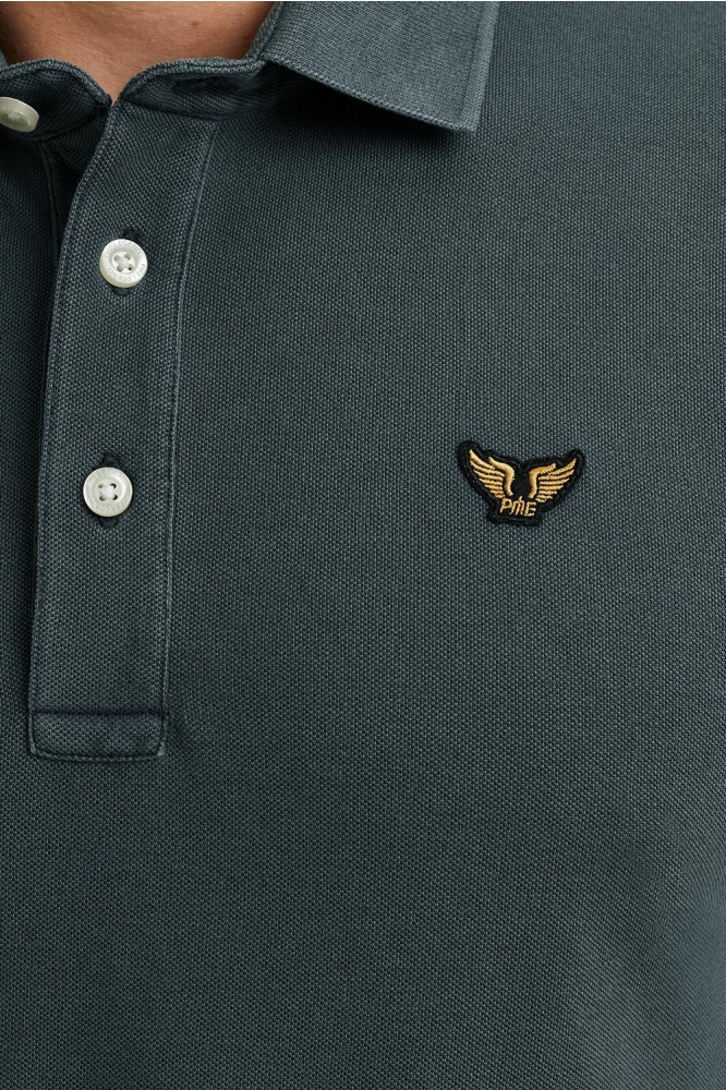 PME legend grijze heren polo | Close up