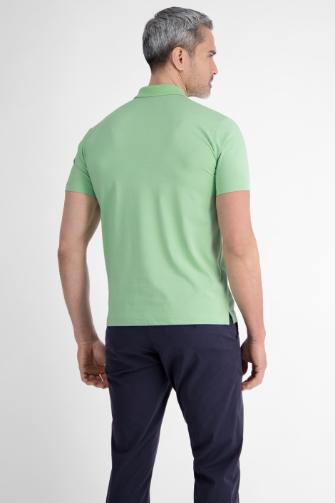 Lerros groene heren polo | Model achteraanzicht