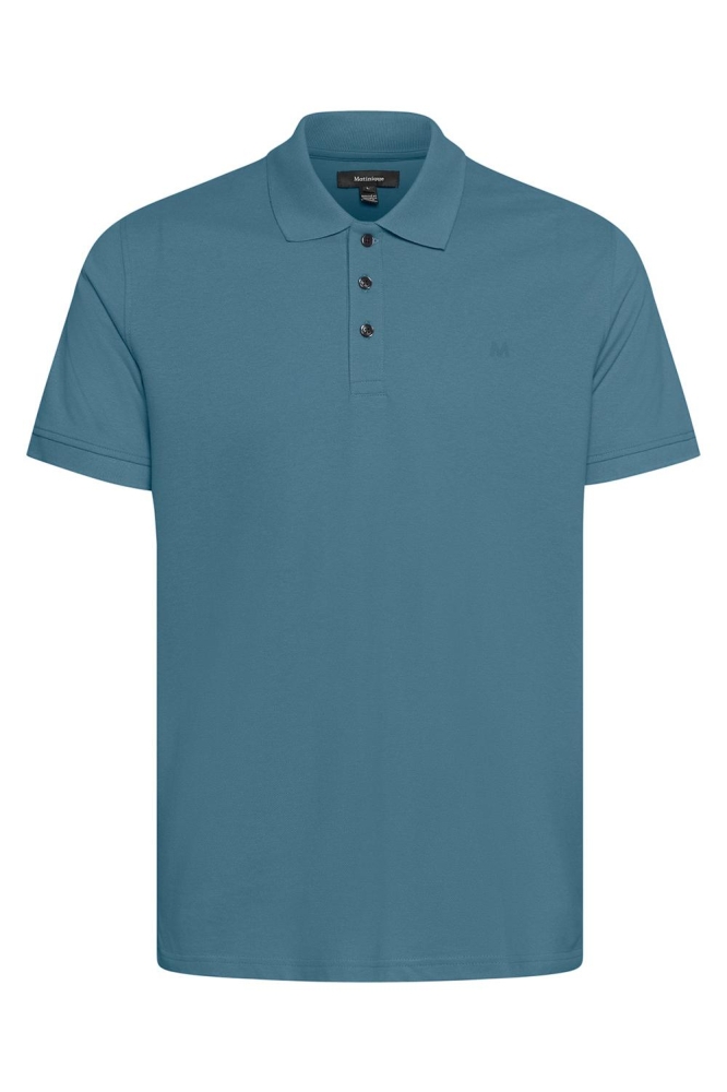 Matinique blauwe heren polo | Vooraanzicht