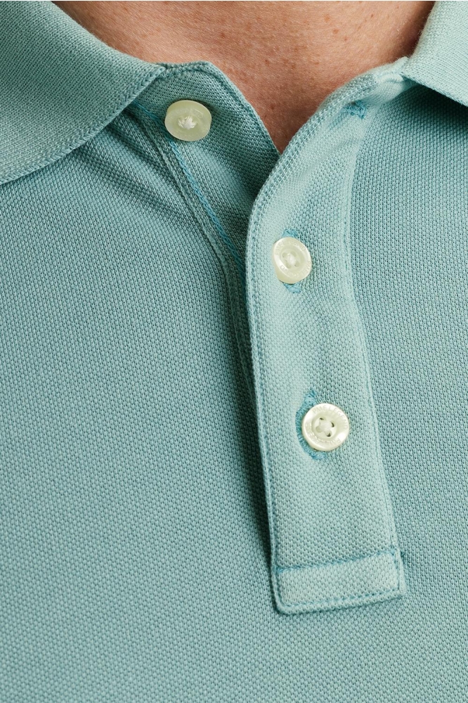 PME legend blauwe heren polo | Close up