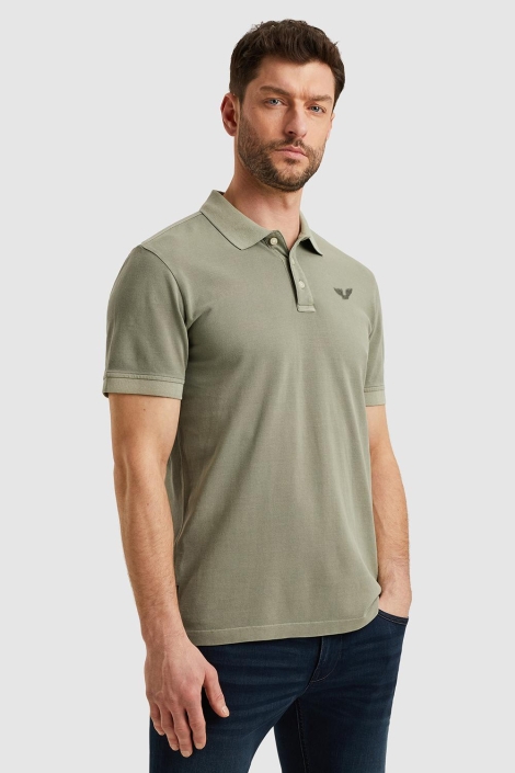 PME legend groene heren polo | Model zijaanzicht