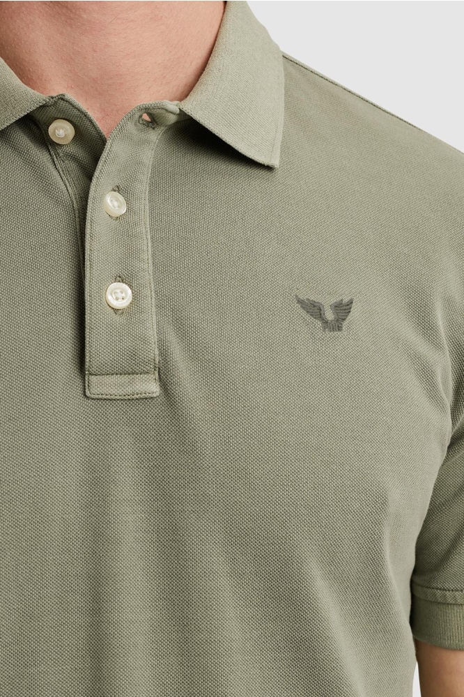 PME legend groene heren polo | Close up