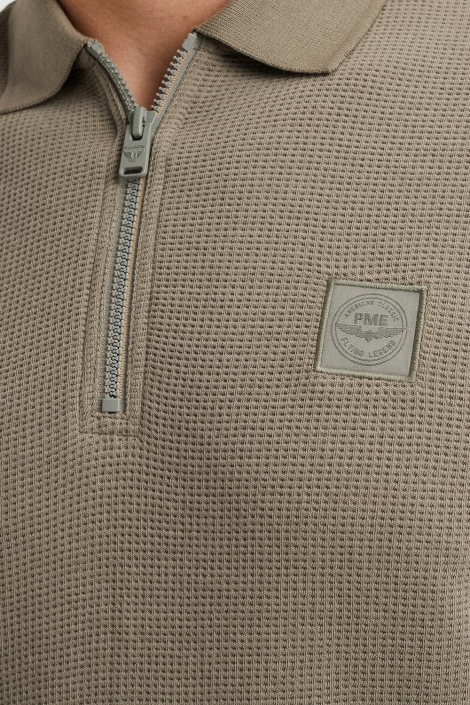 PME legend groene heren polo | Close up