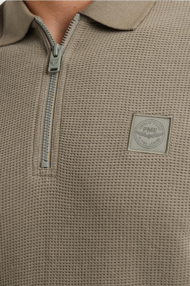 PME legend groene heren polo | Close up