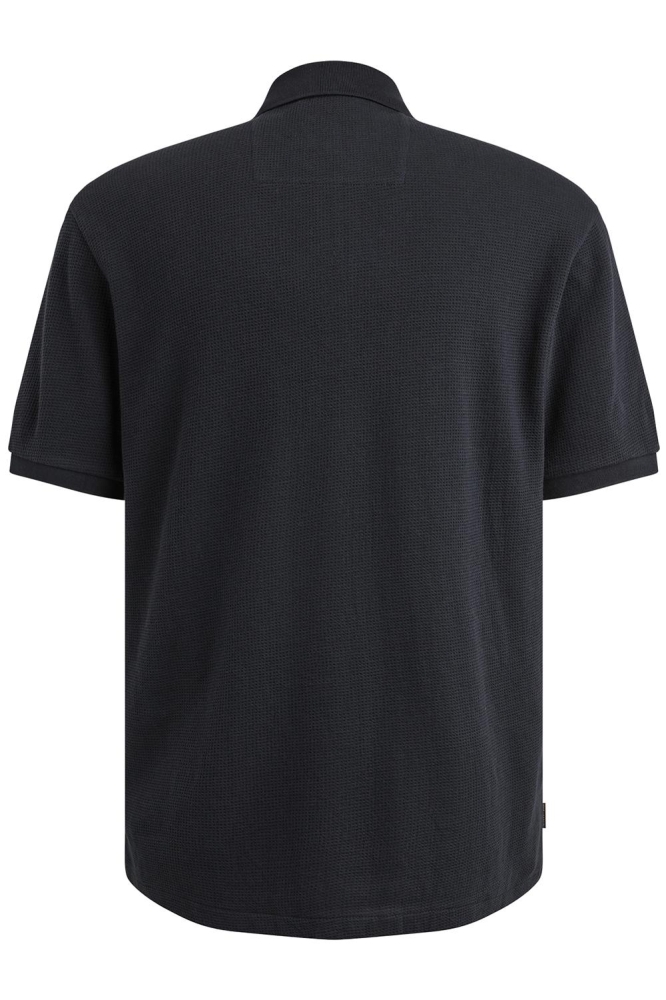 PME legend blauwe heren polo | Achteraanzicht