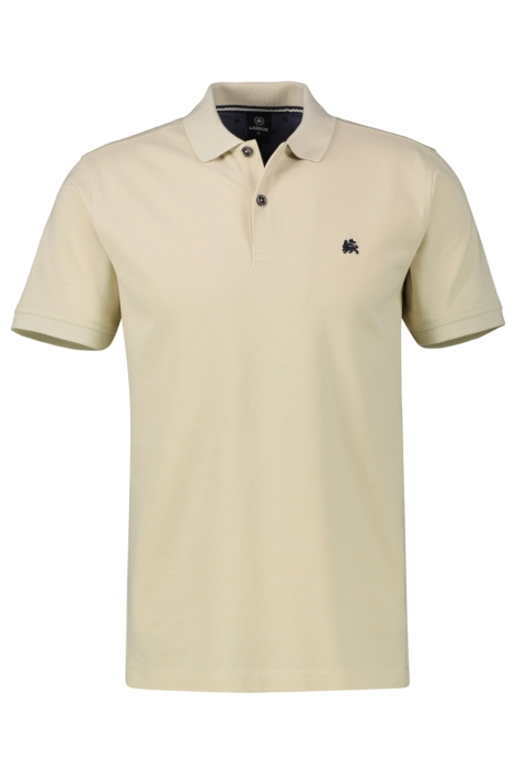 Lerros beige heren polo | Vooraanzicht