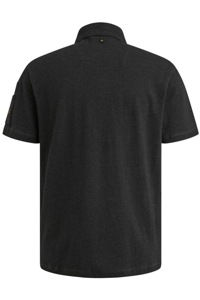 PME legend blauwe heren polo | Achteraanzicht