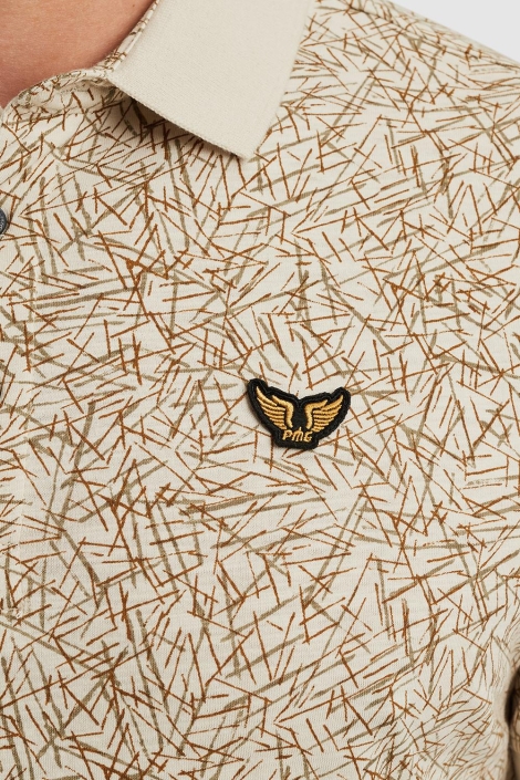 PME legend beige heren polo | Kleurstaal