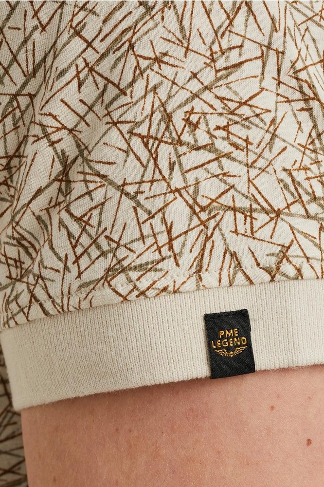PME legend beige heren polo | Close up