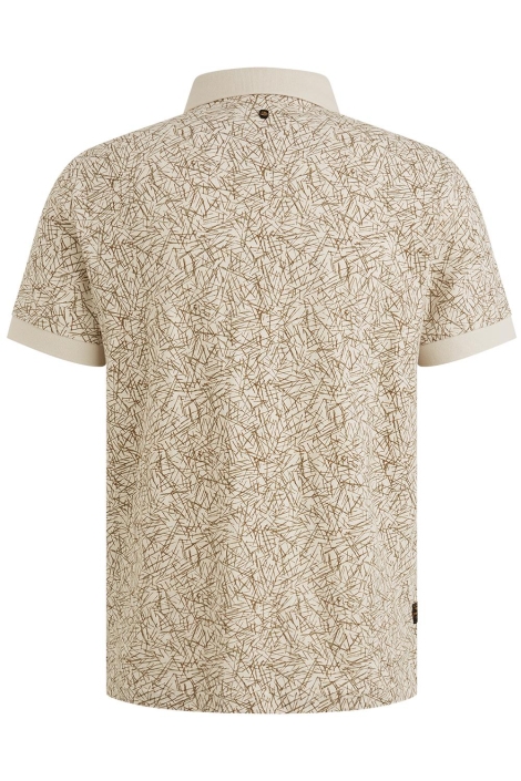 PME legend beige heren polo | Achteraanzicht
