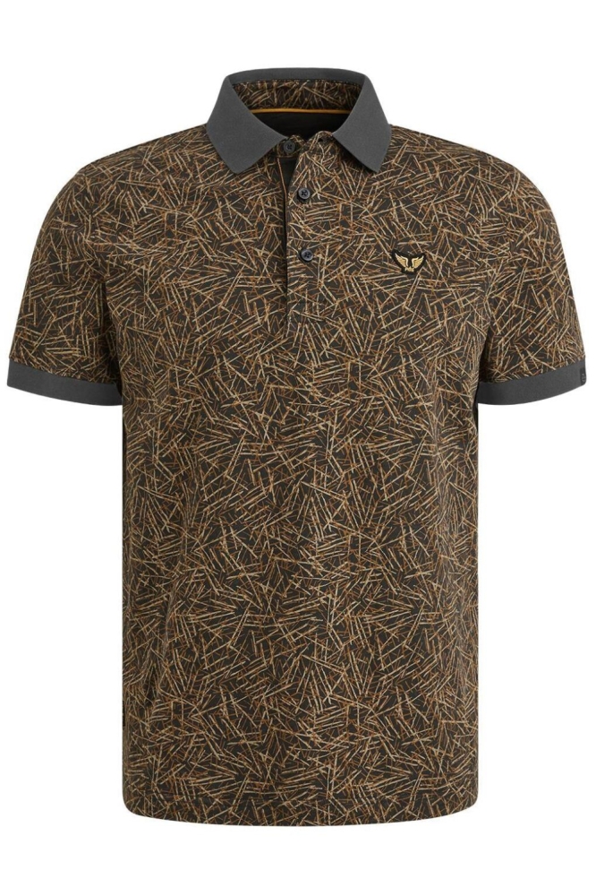 PME legend blauwe heren polo | Vooraanzicht